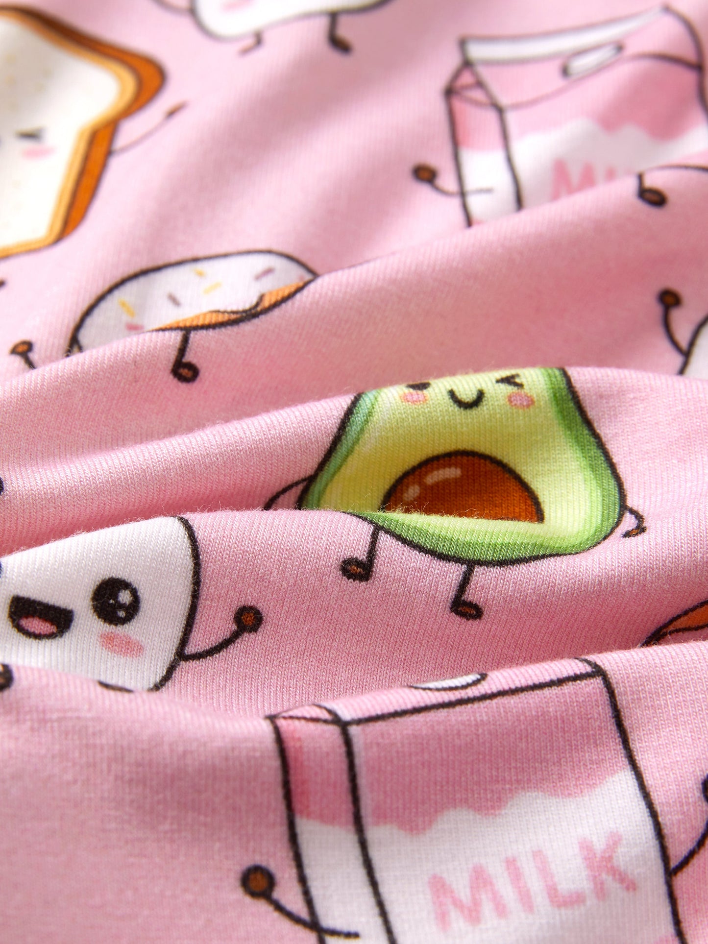 Bamboo Baby Boy / Girl 2-Way Zip Onesies Anti Slip Childlike Food Pattern Bamboo Sleepwear (Snug-Fitting)
Light Pink