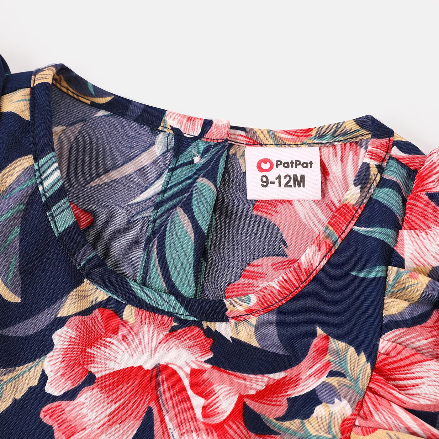 Family Matching Allover Floral Print Halterneck Dresses and Short-sleeve Shirts Sets - 20644460