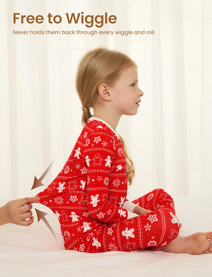 Christmas / Halloween Pajama 2-piece Bamboo Pajamas Set With Childlike Print for Baby / Toddler( Snug-Fitting) Red