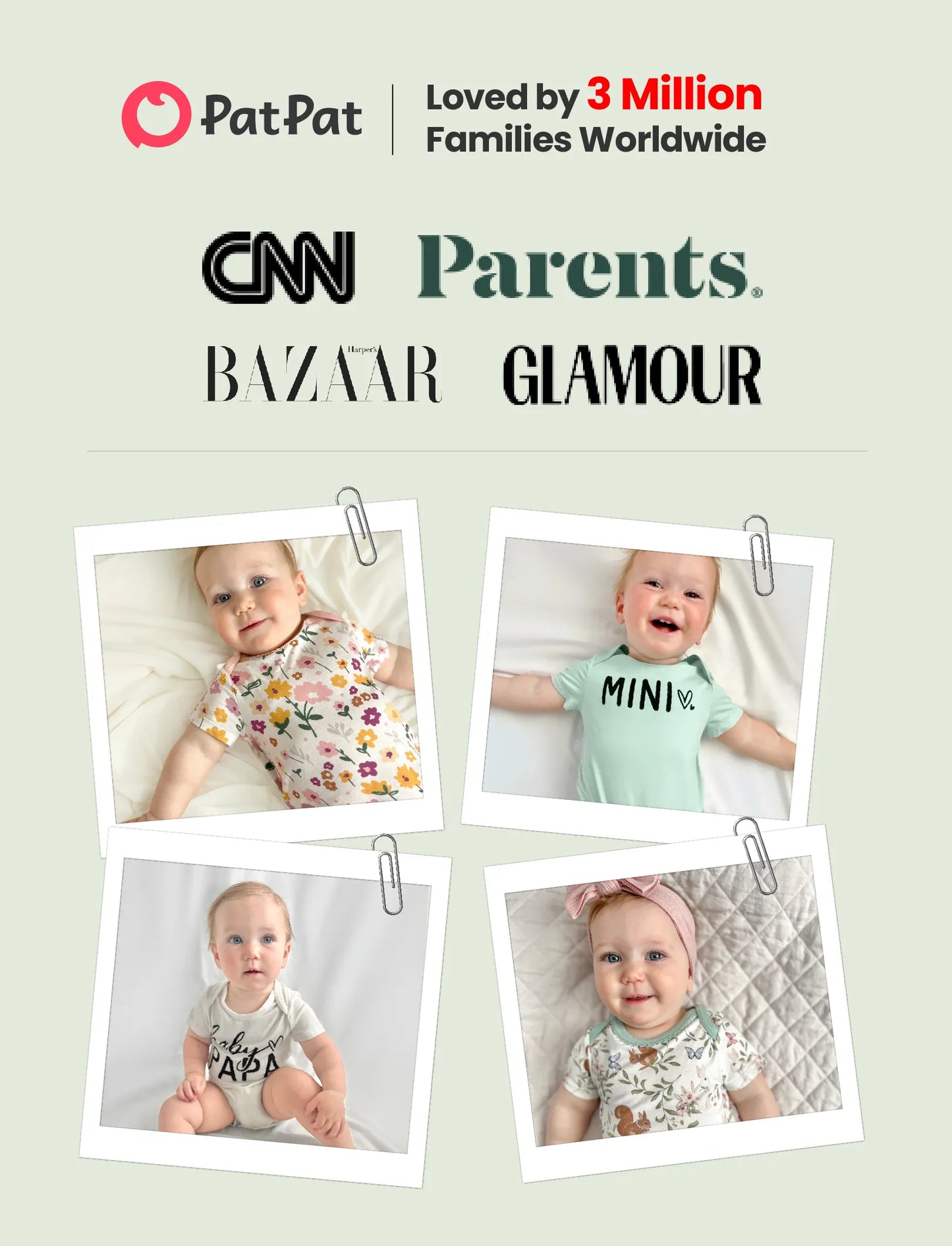 Bamboo Baby Boy/Girl 2-Pack Solid&Printed Rompers Set Green