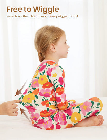 Christmas / Halloween Pajama 2-piece Bamboo Pajamas Set With Childlike Print for Baby / Toddler( Snug-Fitting) Pink