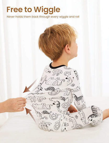 Christmas / Halloween Pajama 2-piece Bamboo Pajamas Set With Childlike Print for Baby / Toddler( Snug-Fitting) Black