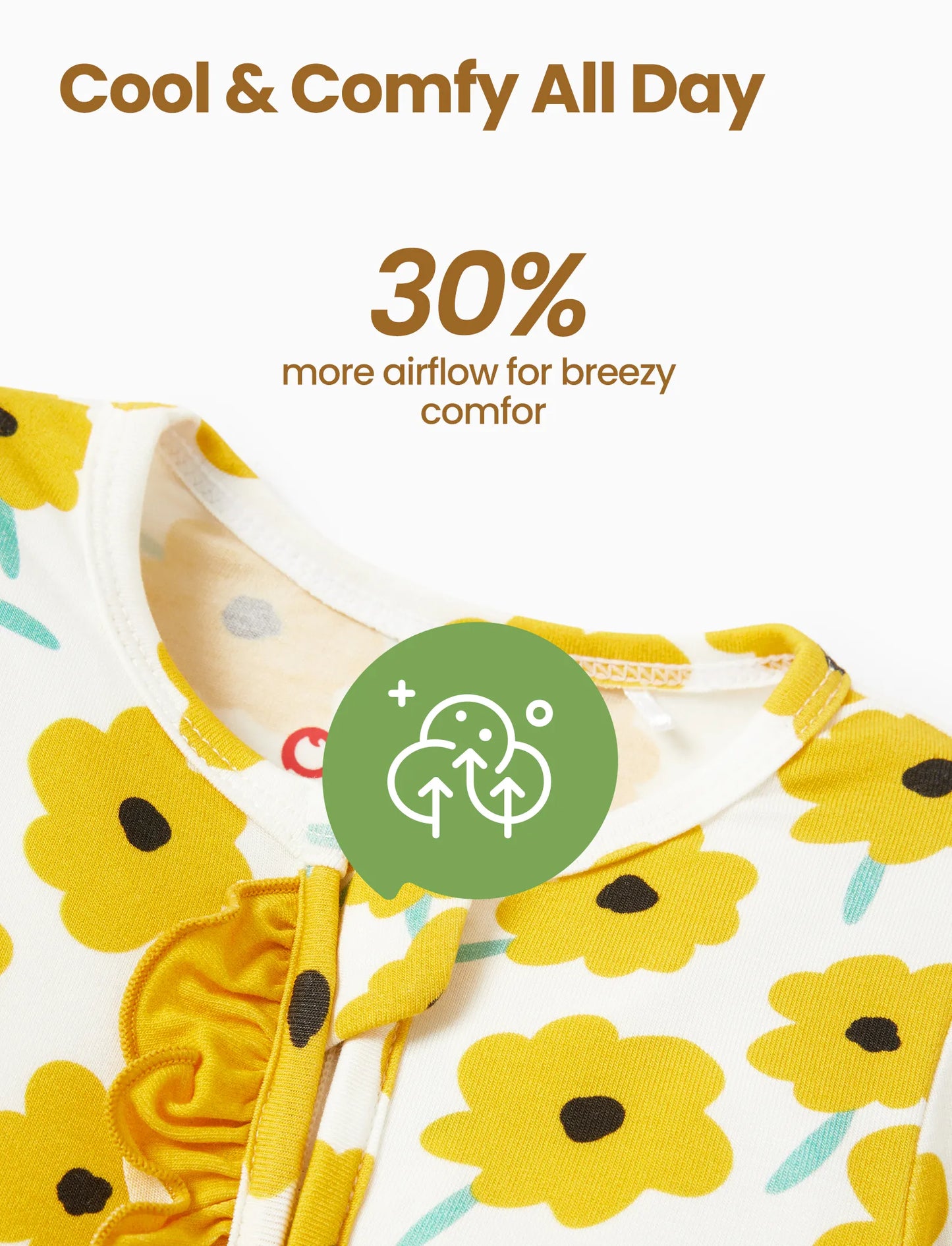 Bamboo Baby Boy/Girl Animal Printed 2-Way Zipper Anti Slip Long-sleeve Footie with/without Hairband Yellow