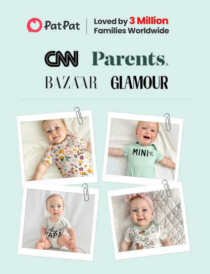 Bamboo Baby Boy/Girl 2-Pack Solid&Printed Rompers Set Light Green