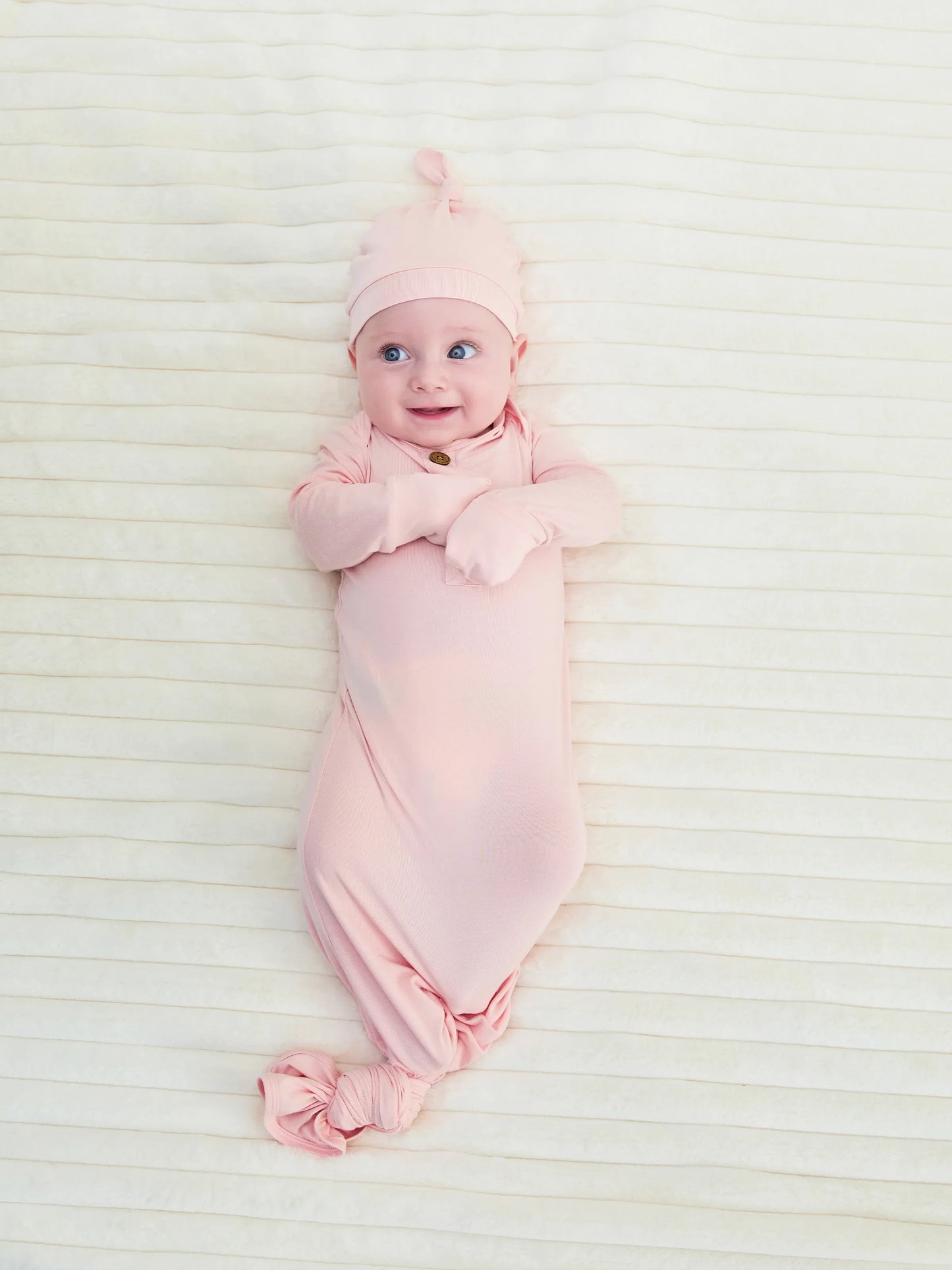 Bamboo Baby Boy/Girl Sleeping Bag Infant Gown with Hat Pink