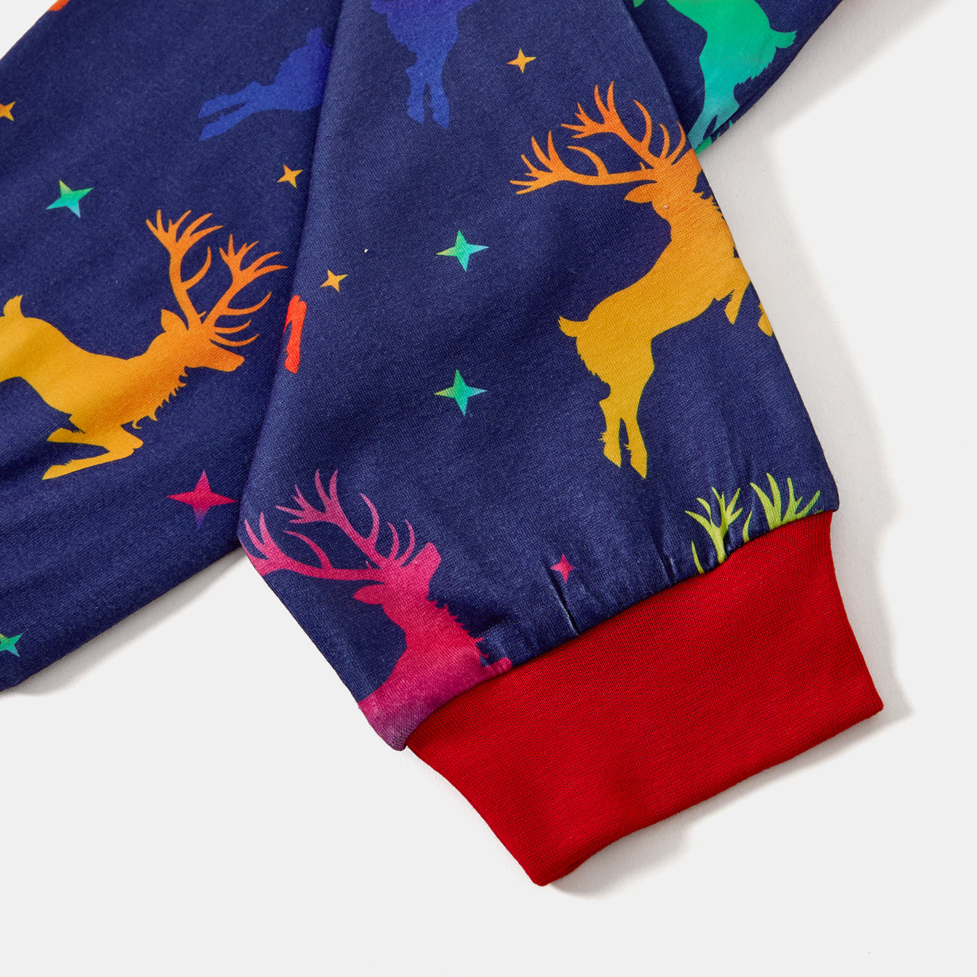 Christmas Allover Reindeer Print Family Matching Pajamas Sets (Flame Resistant)
