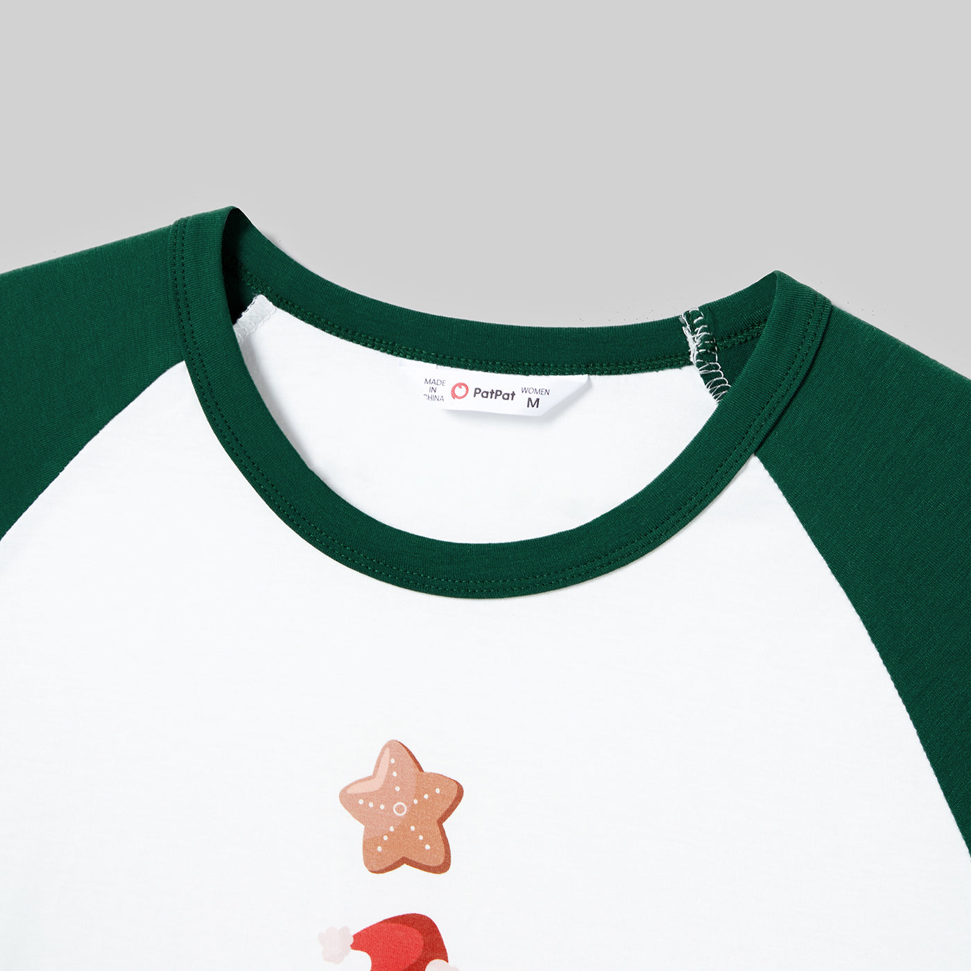 Christmas  Family Matching Color-block Festival Theme Print Long-sleeve Pajamas Sets(Flame resistant)