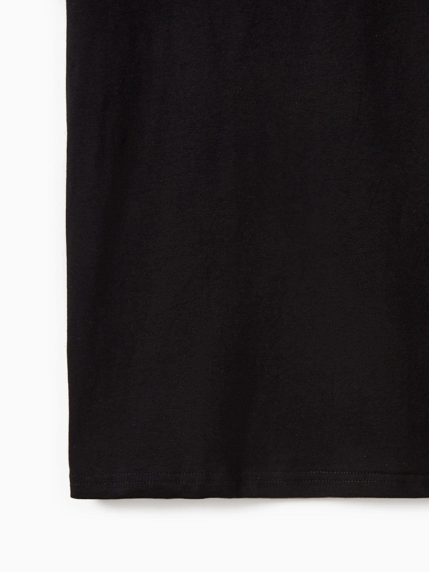 Family Matching Floral Print Belted Cami Dresses And Solid Short Sleeve Tops Sets Black