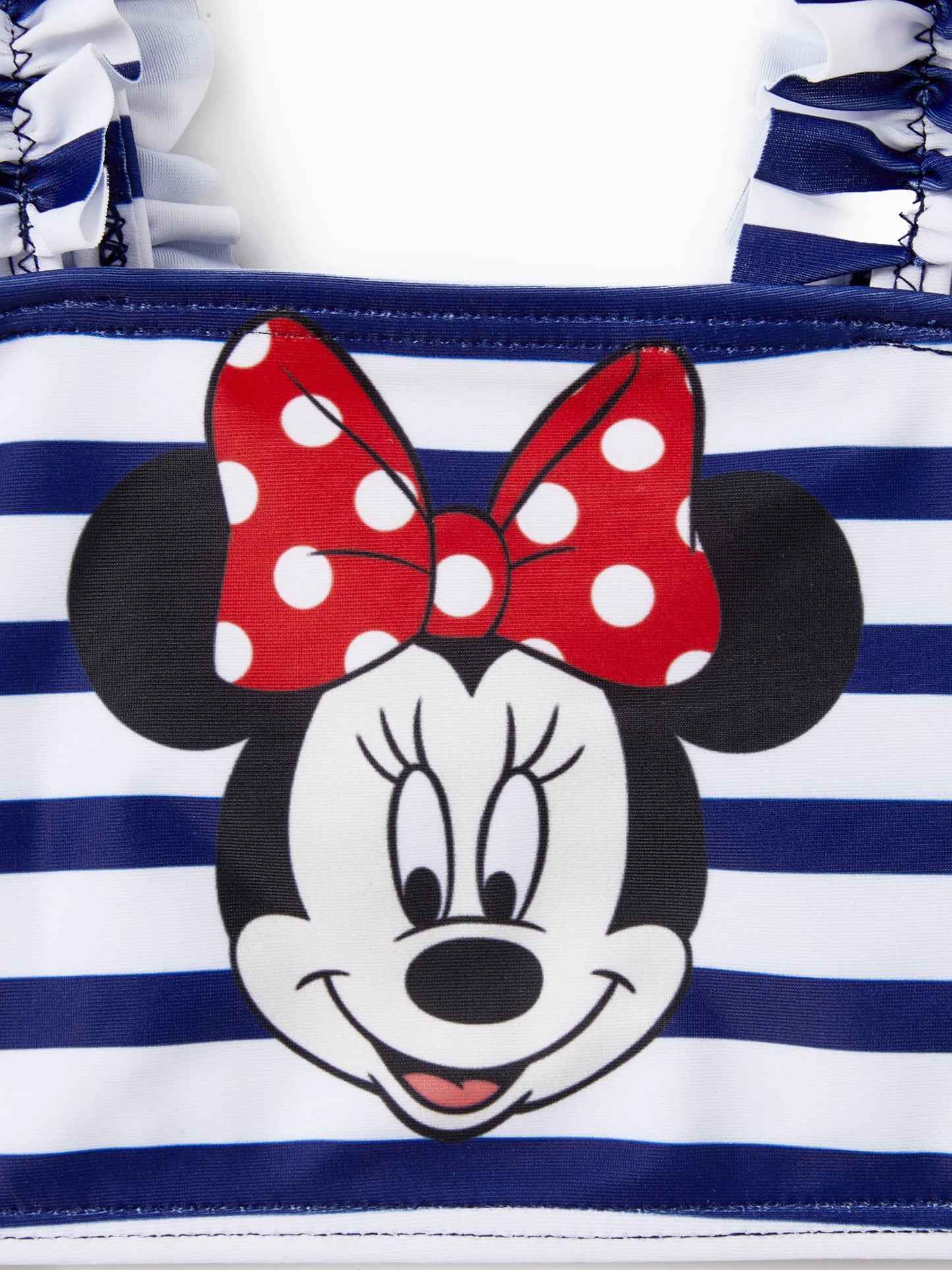 Funny Disney Mickey and Friends Sibling Set Boy/Girl Minnie/Mickey Character Stripped Swimsuit Dark Blue