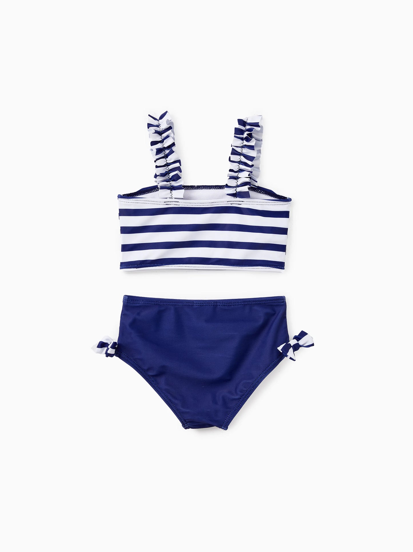 Funny Disney Mickey and Friends Sibling Set Boy/Girl Minnie/Mickey Character Stripped Swimsuit Dark Blue
