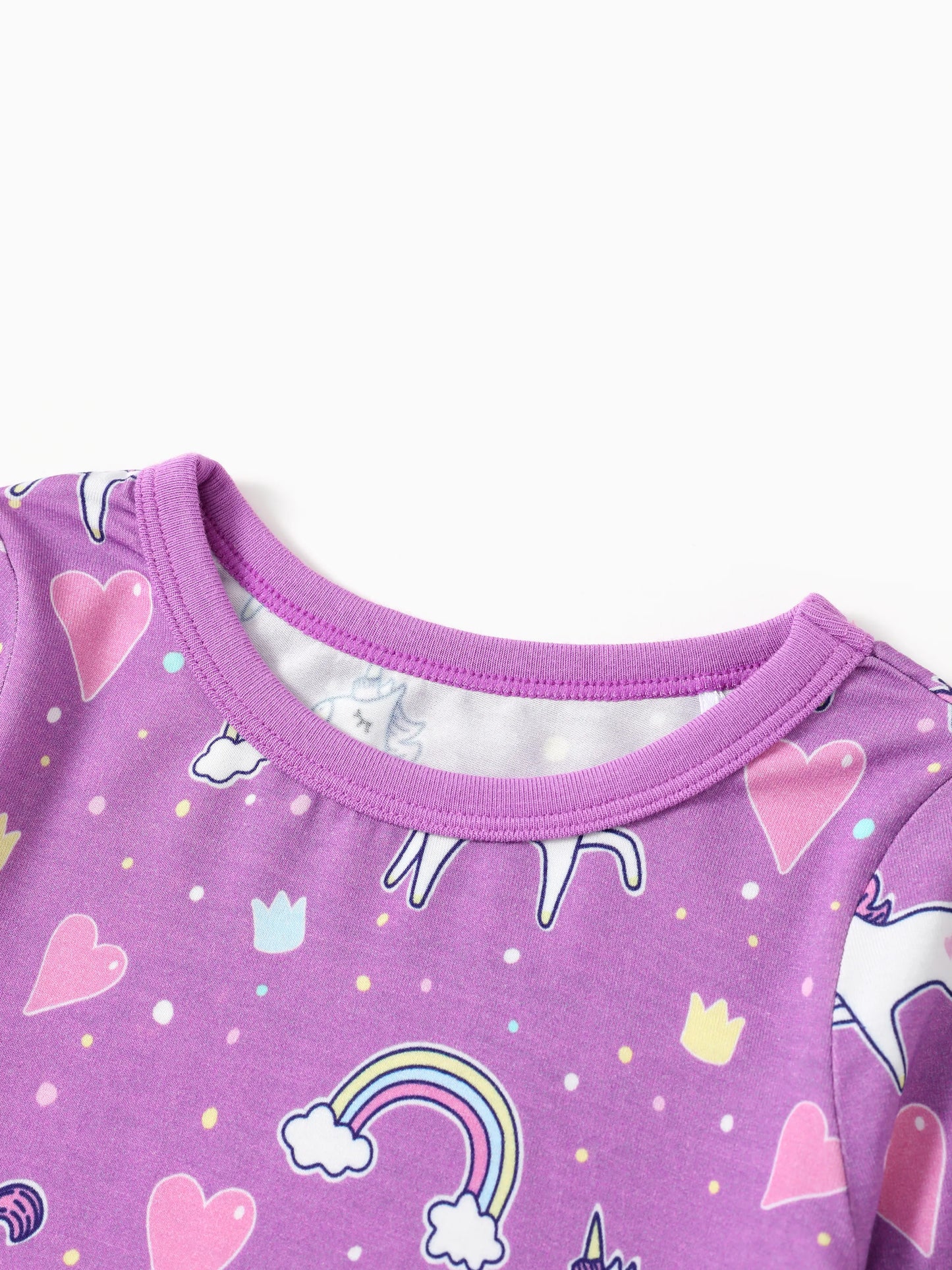 Bamboo Baby/Toddler 2-Piece Childlike Animal Print Snug-Fitting Pajamas Set Purple