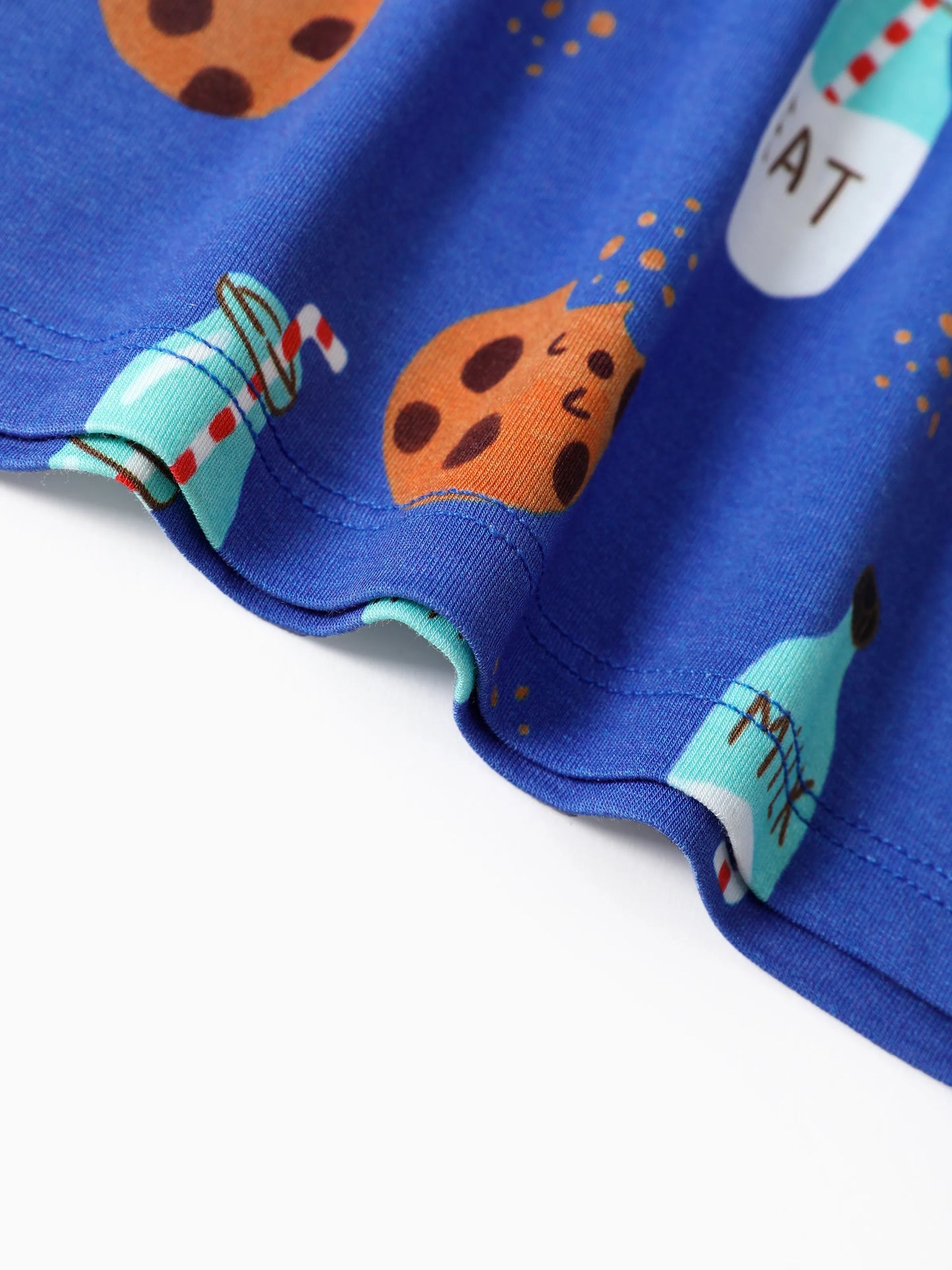 Bamboo Baby/Toddler 2-Piece Childlike Animal Print Snug-Fitting Pajamas Set Blue