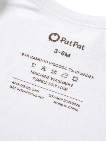 Bamboo Baby Boy/Girl Casual Romper White
