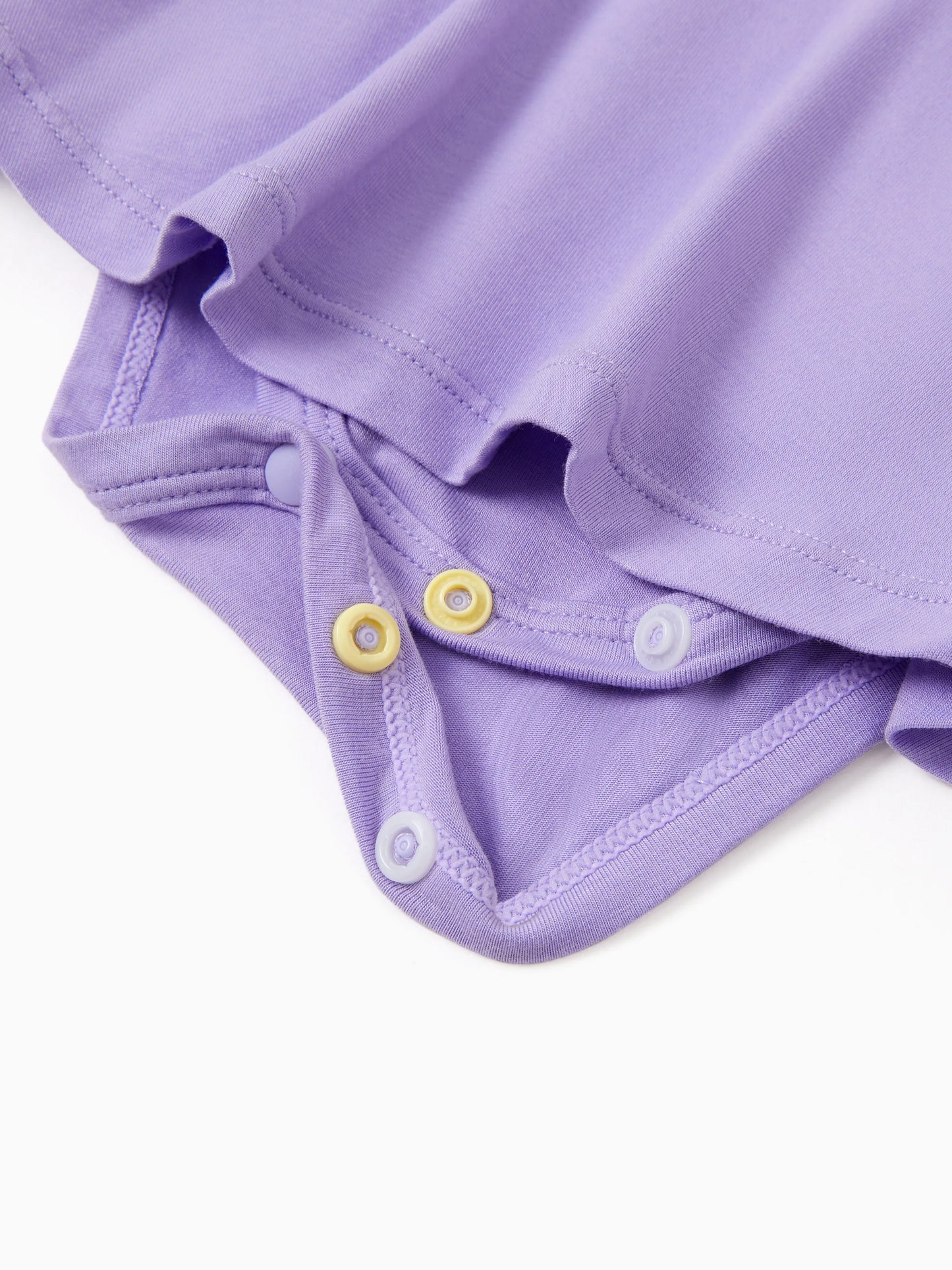 Bamboo Baby Girl Solid Color 3-Piece Rompers Set Purple