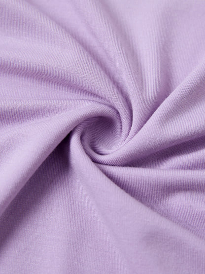 Bamboo Baby Girl Solid Color 3-Piece Rompers Set Purple