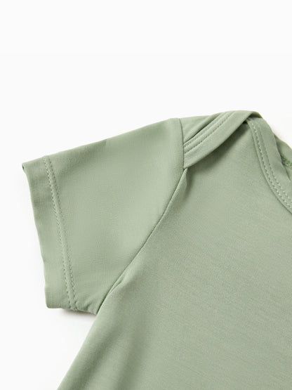 Bamboo 5-Pack Baby Boy/Girl Casual Romper Light Green