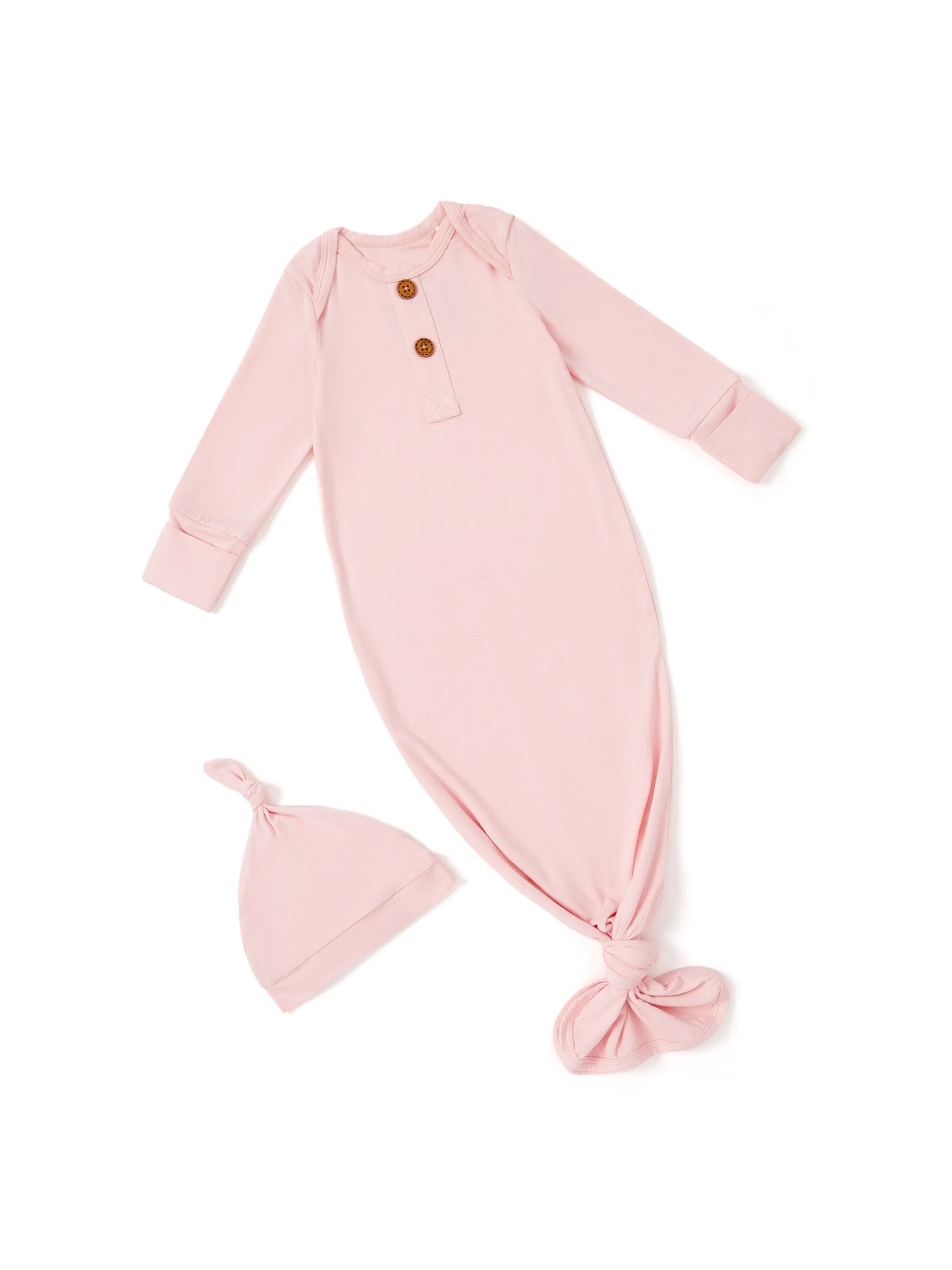 Bamboo Baby Boy/Girl Sleeping Bag Infant Gown with Hat Pink
