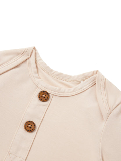 Bamboo Baby Boy/Girl Sleeping Bag Infant Gown with Hat Apricot