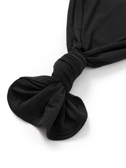 Bamboo Baby Boy/Girl Sleeping Bag Infant Gown with Hat Black