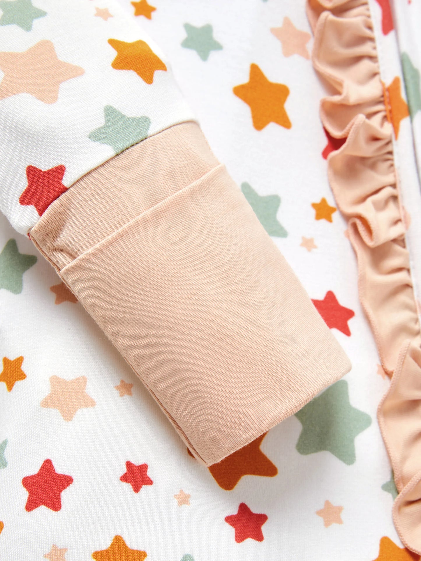 Bamboo Baby Boy/Girl Animal Printed 2-Way Zipper Anti Slip Long-sleeve Footie with/without Hairband Apricot