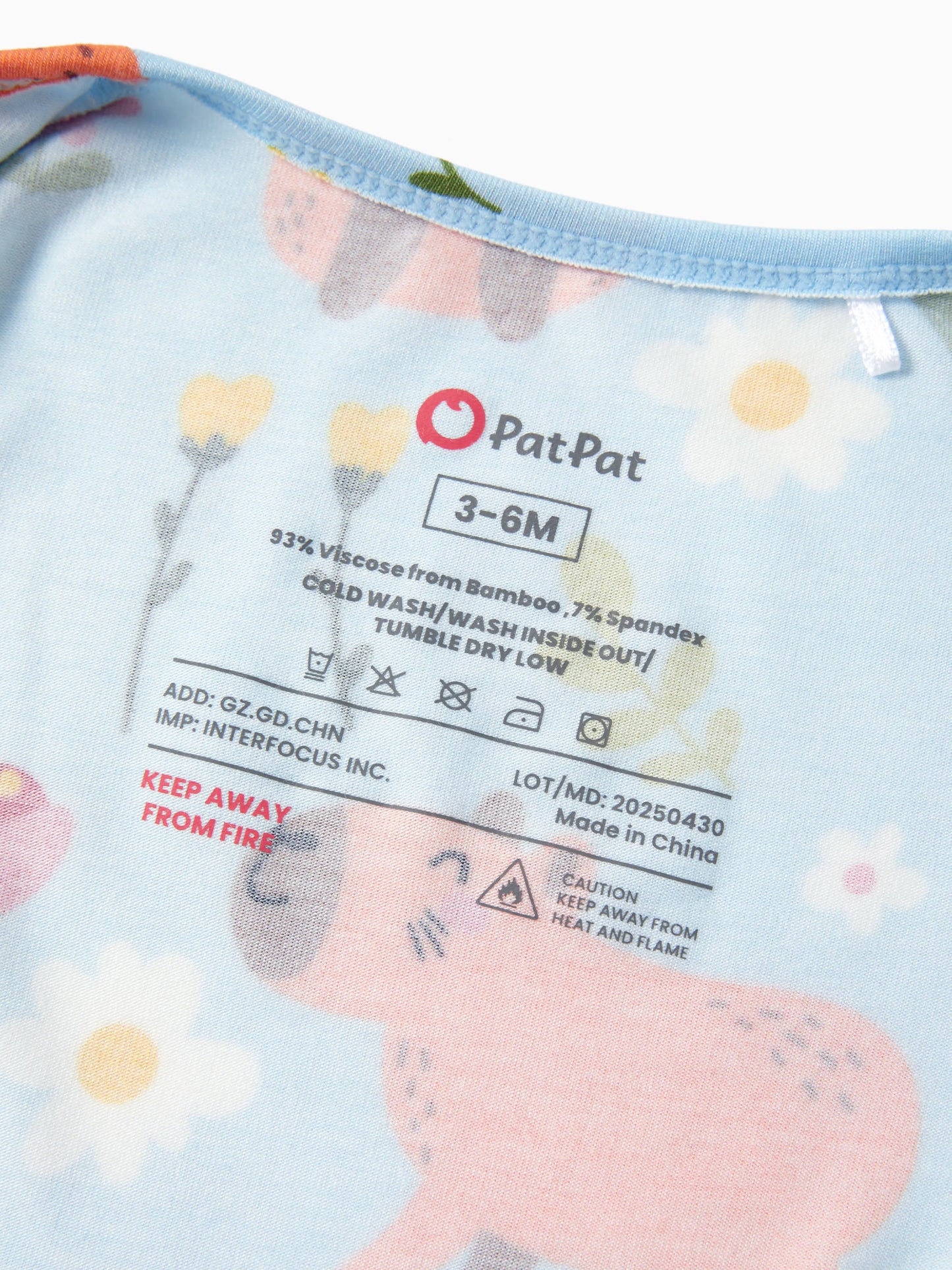 Bamboo Baby Boy/Girl Animal Printed 2-Way Zipper Anti Slip Long-sleeve Footie with/without Hairband Turquoise