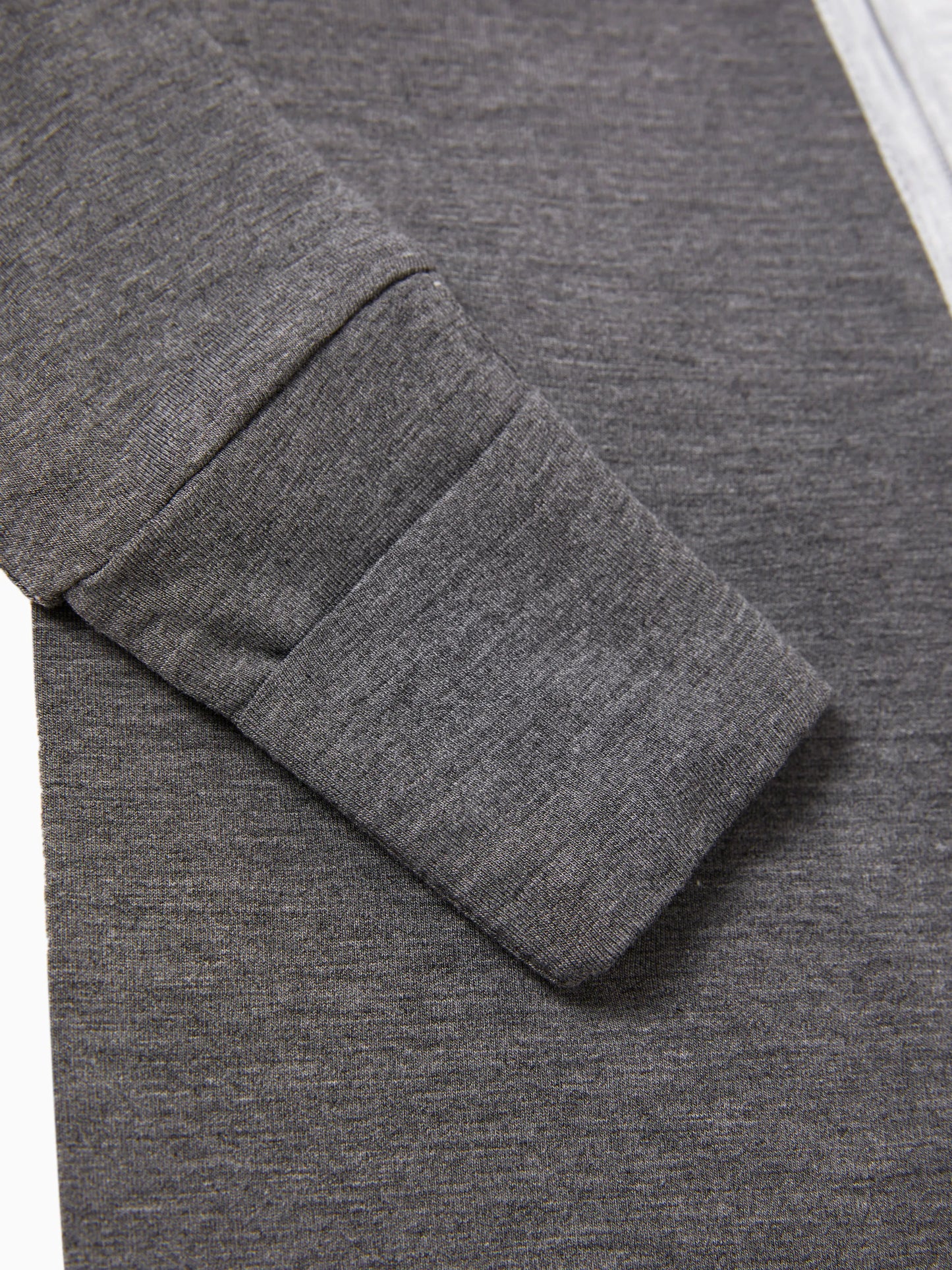 Bamboo Baby Boy / Girl Color Block 2-Way Zipper Anti Slip Long Sleeve Rompers Grey