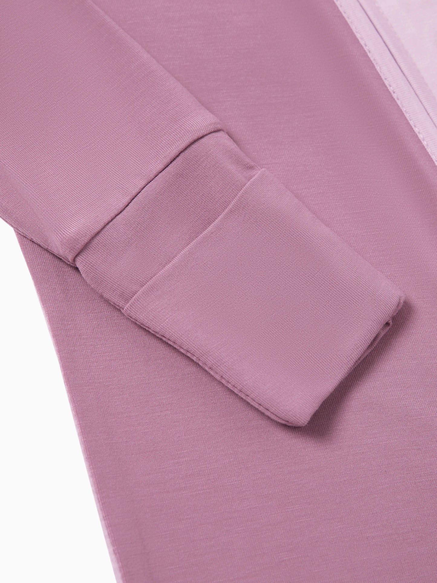 Bamboo Baby Boy / Girl Color Block 2-Way Zipper Anti Slip Long Sleeve Rompers Purple