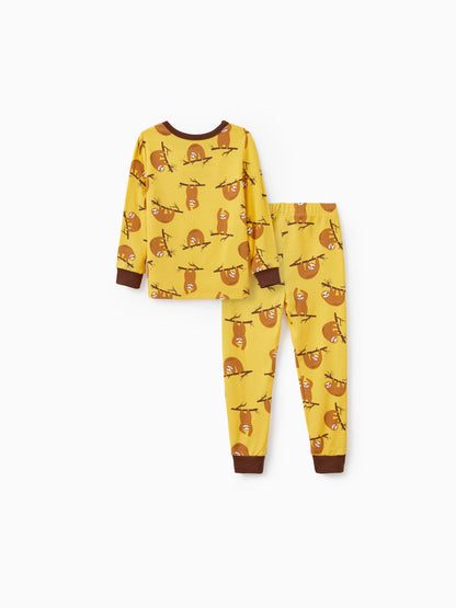 Christmas / Halloween Pajama 2-piece Bamboo Pajamas Set With Childlike Print for Baby / Toddler( Snug-Fitting) Yellow
