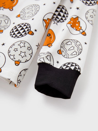 Christmas / Halloween Pajama 2-piece Bamboo Pajamas Set With Childlike Print for Baby / Toddler( Snug-Fitting) Orange