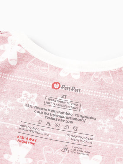 Christmas / Halloween Pajama 2-piece Bamboo Pajamas Set With Childlike Print for Baby / Toddler( Snug-Fitting) Red