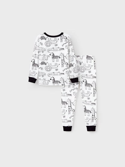 Christmas / Halloween Pajama 2-piece Bamboo Pajamas Set With Childlike Print for Baby / Toddler( Snug-Fitting) Black