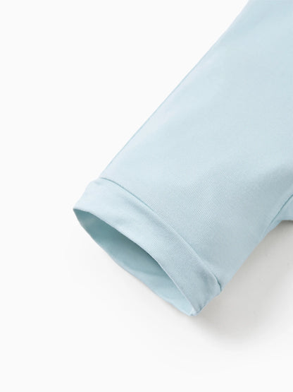 Bamboo Baby Boy / Girl 2-Way Zip Onesies Anti Slip Childlike Food Pattern Bamboo Sleepwear (Snug-Fitting)
 Turquoise