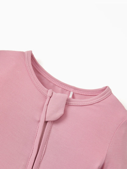 Kids Baby / Girl Bamboo Pajamas With Childlike Print (Snug-Fitting) Pink