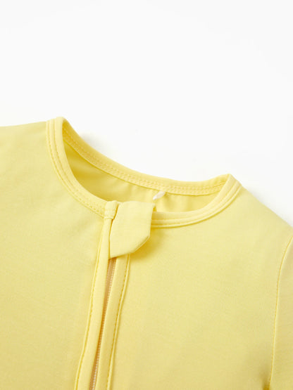 Kids Baby / Girl Bamboo Pajamas With Childlike Print (Snug-Fitting) Yellow