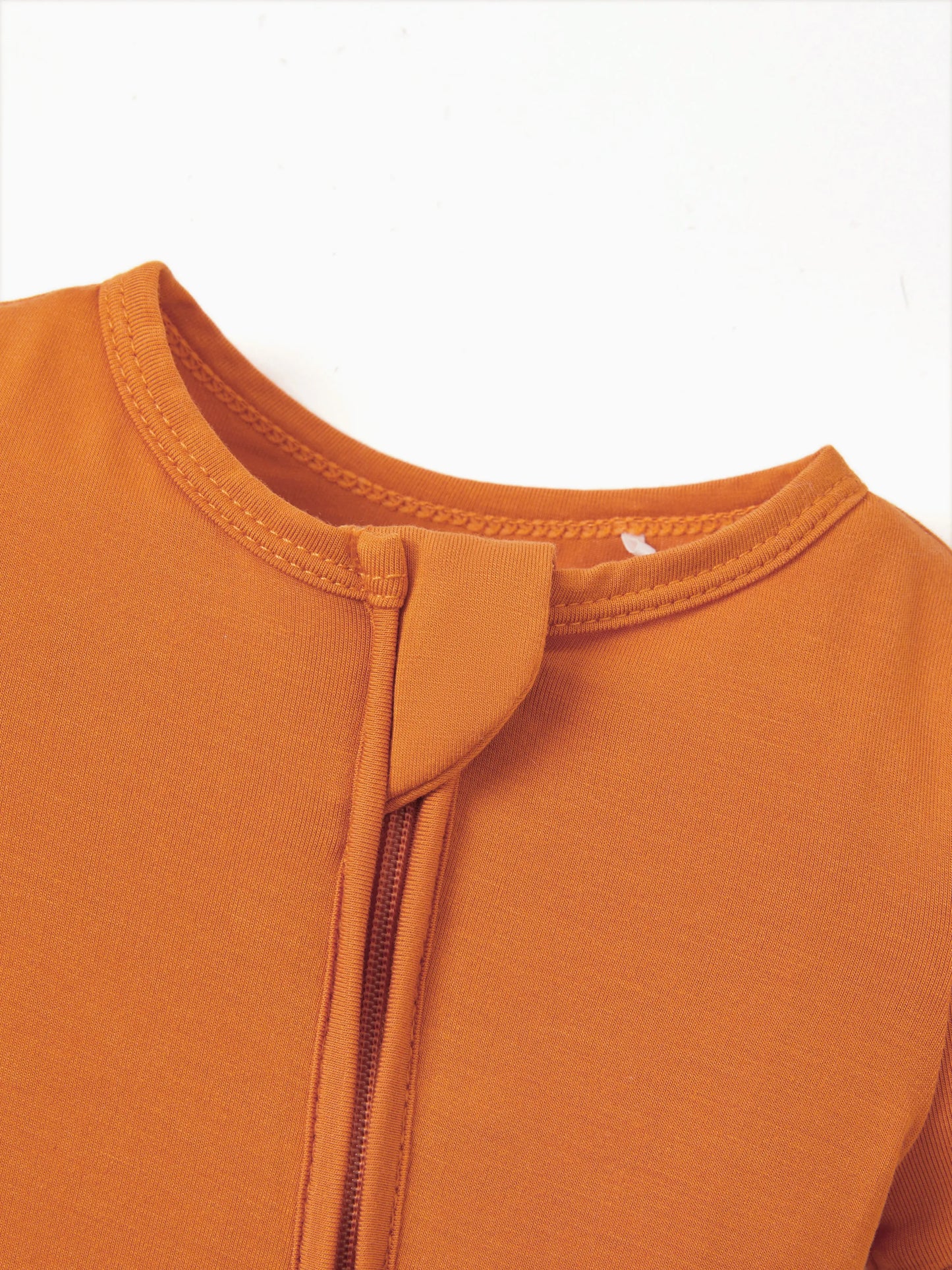 Bamboo Baby Boy / Girl 2-Way Zip Onesies Anti Slip Childlike Food Pattern Bamboo Sleepwear (Snug-Fitting)
 Orange