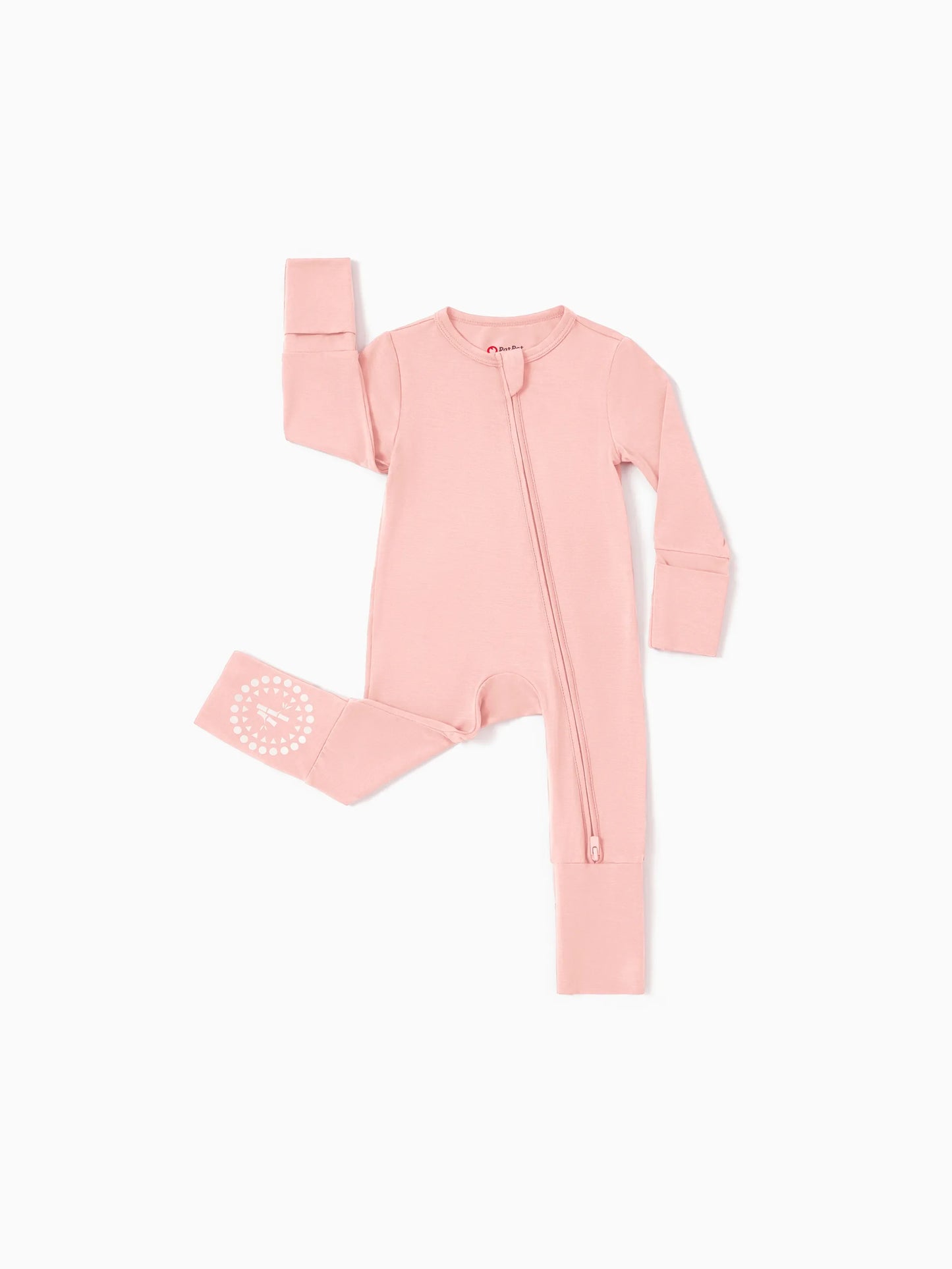 Bamboo 2-Pack Footies Baby Boy / Girl 2-Way Zipper Anti Slip Long Sleeve Rompers Pale Yellow