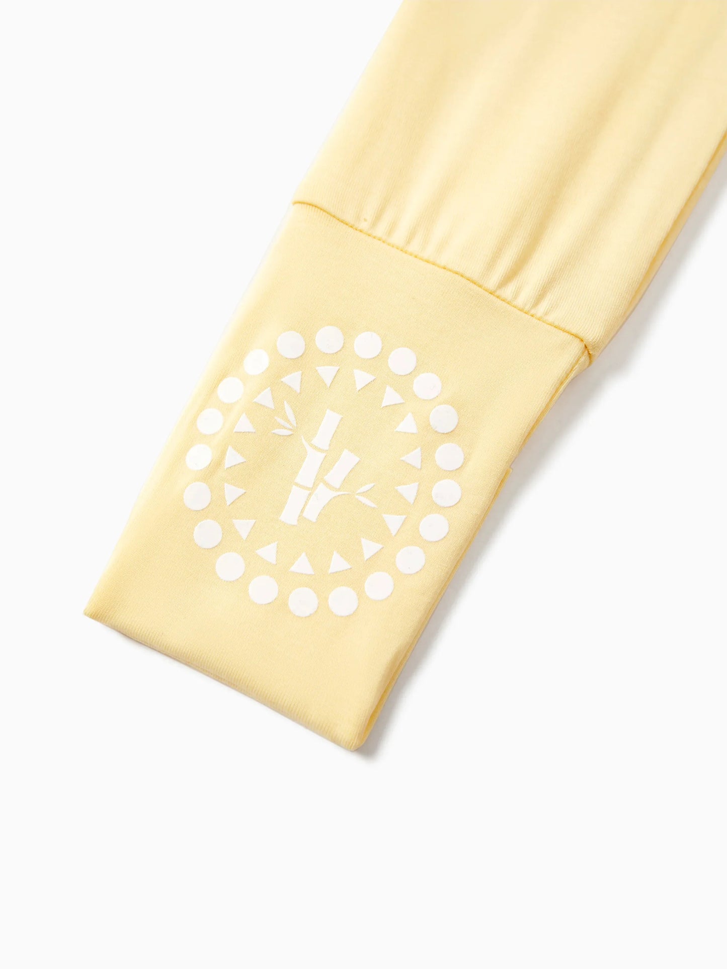 Bamboo 2-Pack Footies Baby Boy / Girl 2-Way Zipper Anti Slip Long Sleeve Rompers Pale Yellow