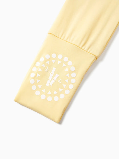 Bamboo 2-Pack Footies Baby Boy / Girl 2-Way Zipper Anti Slip Long Sleeve Rompers Pale Yellow
