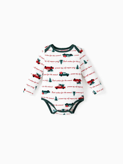 Bamboo Baby Bodysuits 2-piece Flora Long Sleeve Rompers for Baby Girls Infant Green
