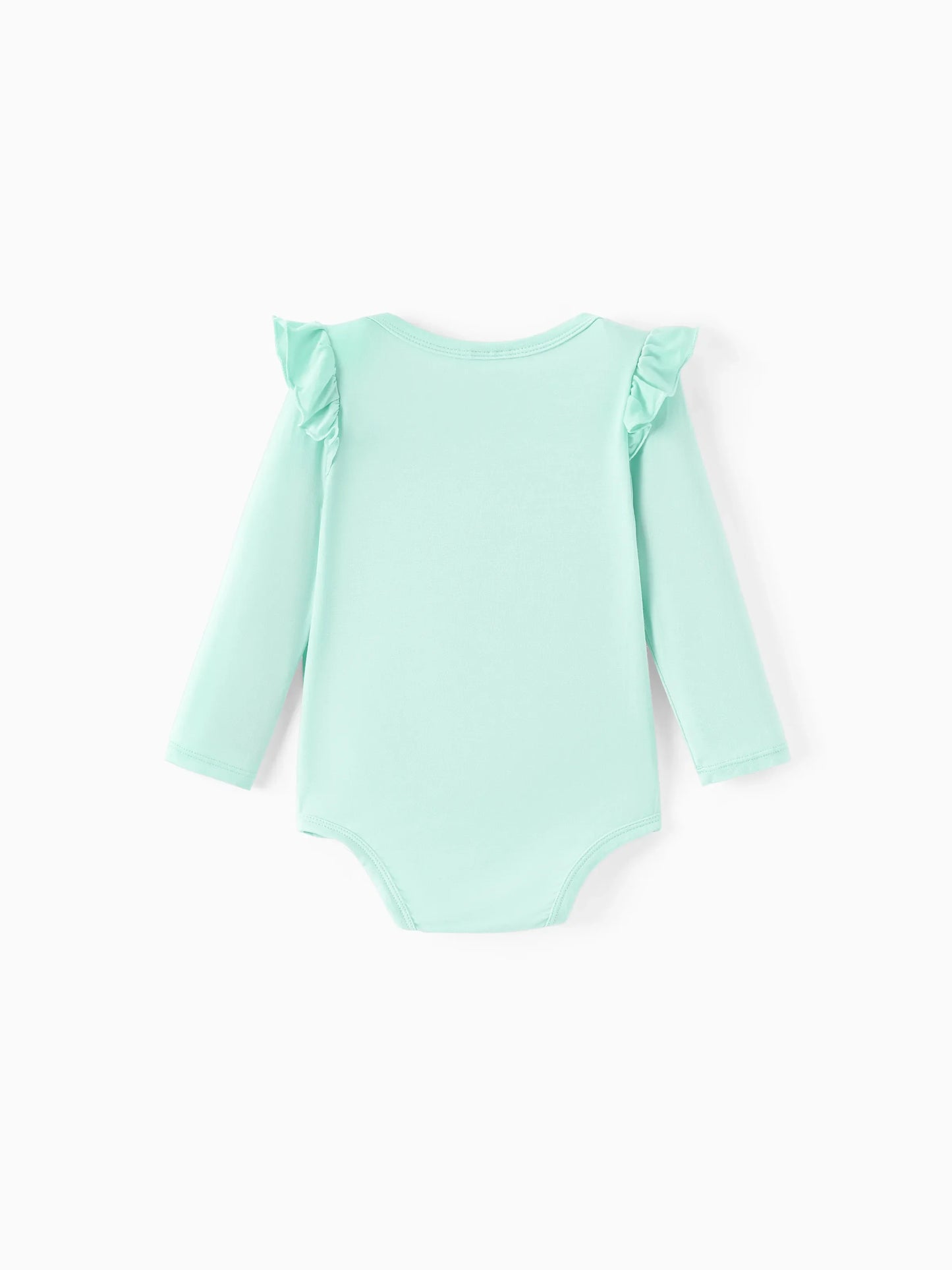 Disney Princess Baby Girl 2pcs Tiana/Cinderella/Snow White Bamboo Ruffle Sleeves Top and Leggings Set Green