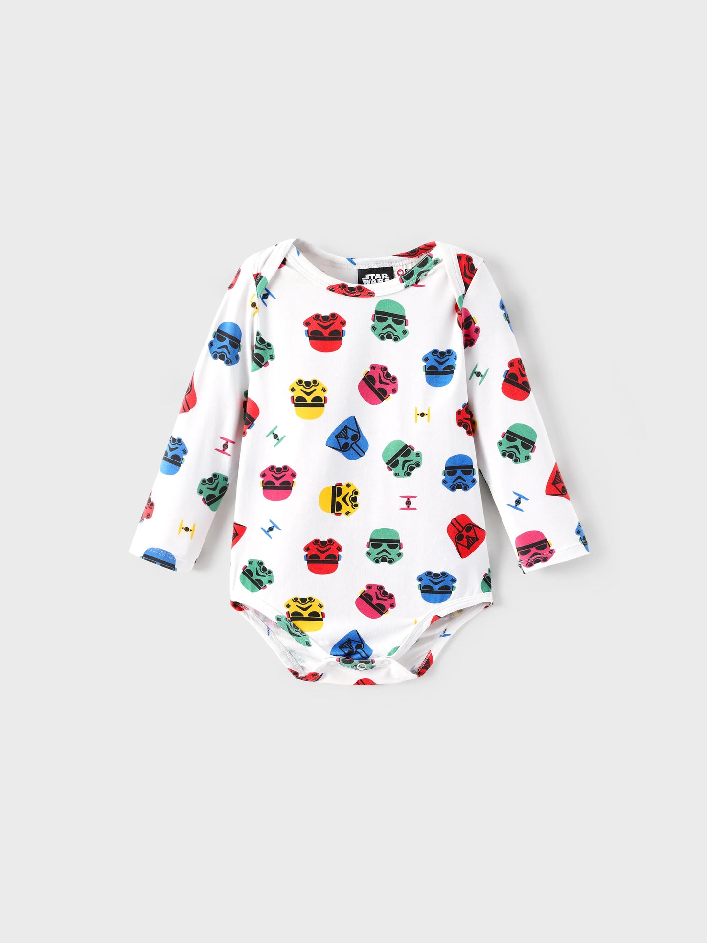 Star Wars Baby Boy 3pcs Childlike Round Neckline Longsleeves Rompers Multi-color