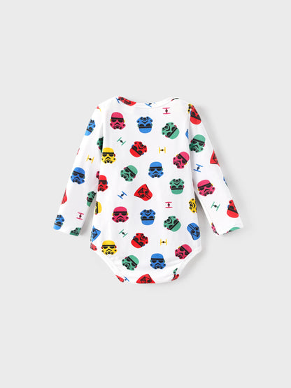 Star Wars Baby Boy 3pcs Childlike Round Neckline Longsleeves Rompers Multi-color