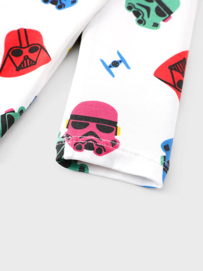 Star Wars Baby Boy 3pcs Childlike Round Neckline Longsleeves Rompers Multi-color