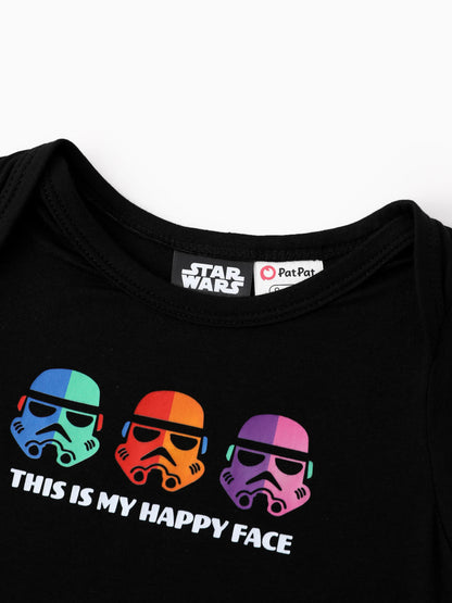 Star Wars Baby Boy 3pcs Childlike Round Neckline Longsleeves Rompers Multi-color