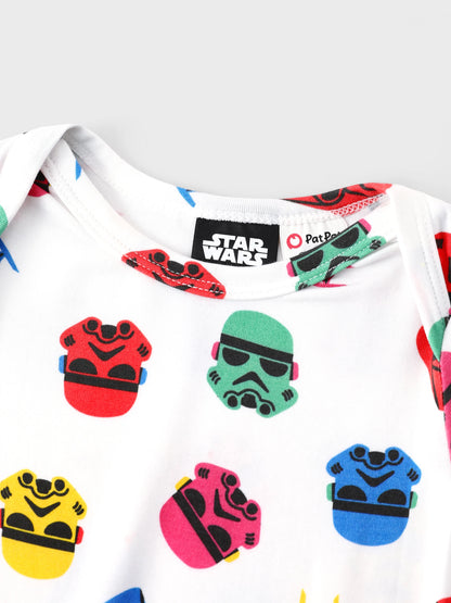 Star Wars Baby Boy 3pcs Childlike Round Neckline Longsleeves Rompers Multi-color