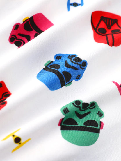 Star Wars Baby Boy 3pcs Childlike Round Neckline Longsleeves Rompers Multi-color