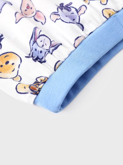 Disney Winnie the Pooh Baby Boy/Girl 2pcs Winnie/Piglet/Eeyore Allover Prints Snap Closure Bodysuit and Pants Sets White