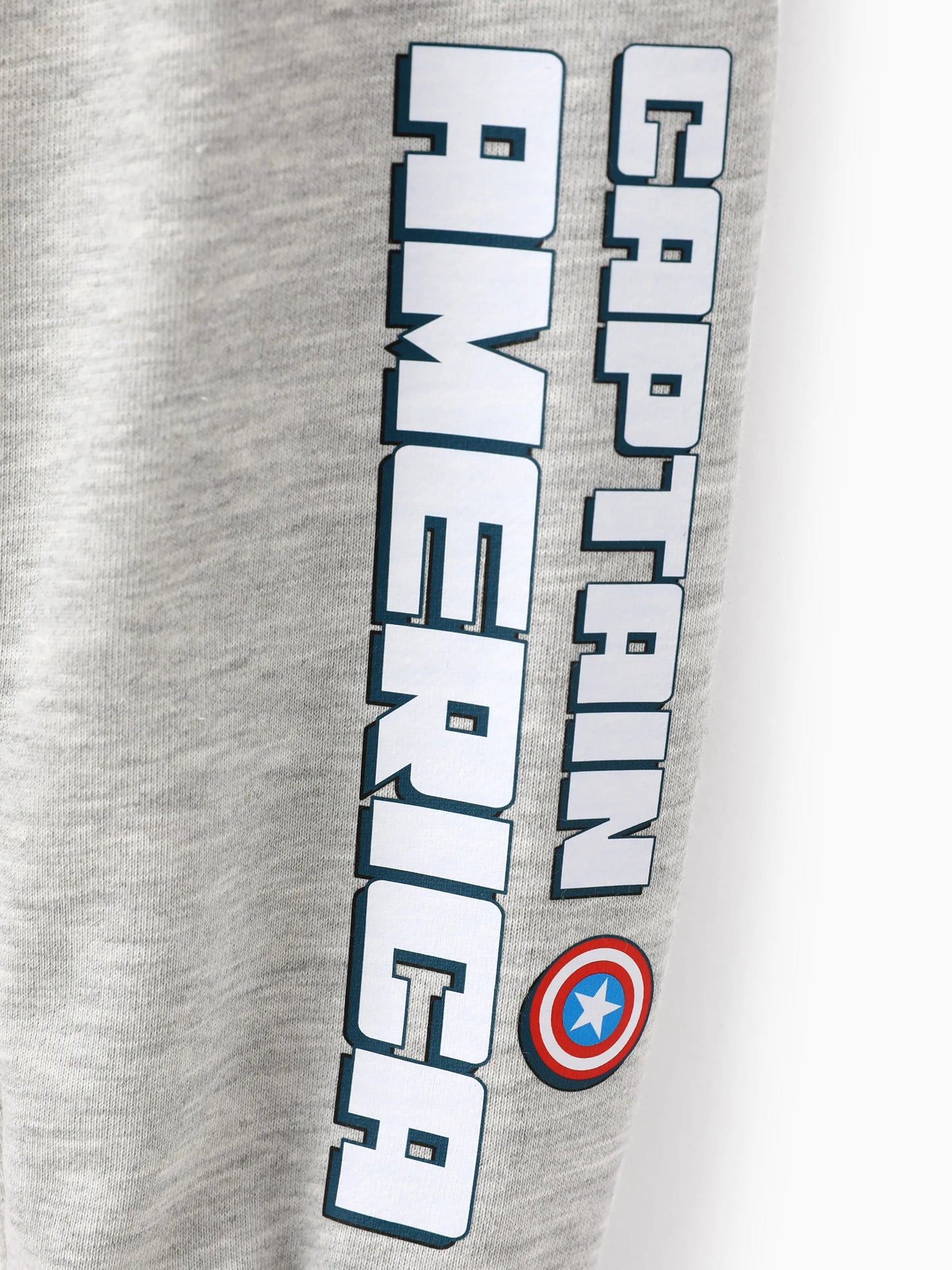 Marvel Toddler/ Kid Boy 2pcs Captain America Costume Sweatshirt and Pants Set with Built-in Mask Grey
