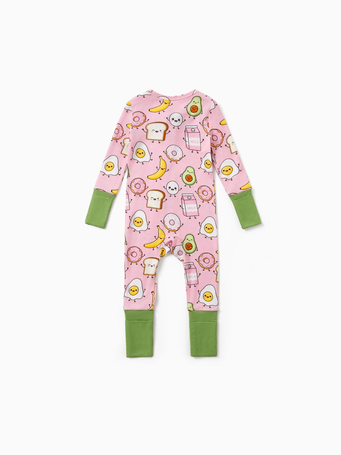 Kids Baby / Girl Bamboo Pajamas With Childlike Print (Snug-Fitting) Peach Pink