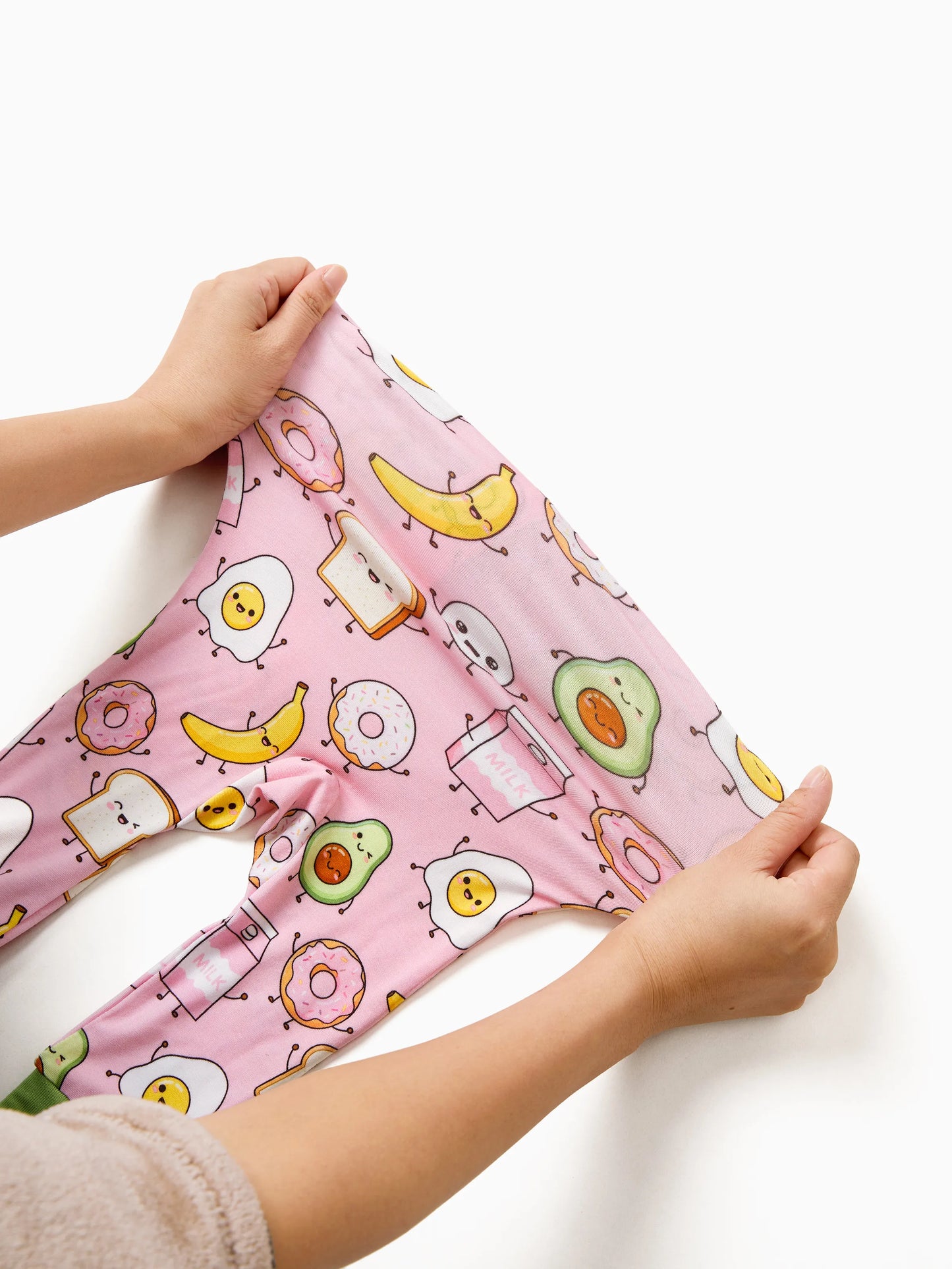 Kids Baby / Girl Bamboo Pajamas With Childlike Print (Snug-Fitting) Peach Pink